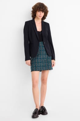 Bouclé-Minirock - kariert