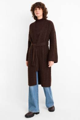 Strickjacke - Zopfmuster