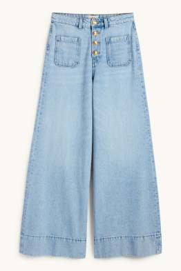 Wide Leg Jeans - High Waist