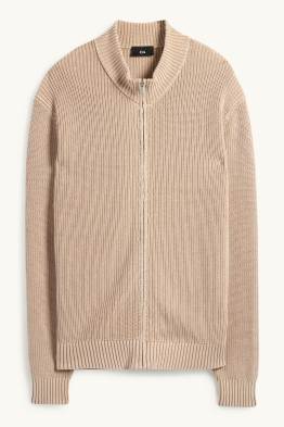 Pletený kardigan - žebrovaný