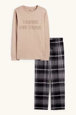 NYC - Pyjama mit Flanellhose - 2 teilig