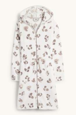 Župan s kapucí - s leopardím vzorem