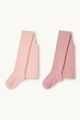 Multipack of 2 - tights - cable knit pattern