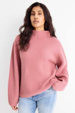 Kaschmir-Pullover - gerippt