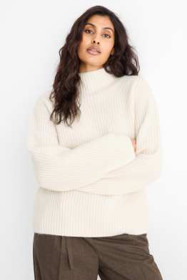 Kaschmir-Pullover - gerippt