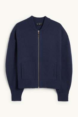 Strickjacke mit Kaschmir-Anteil - Woll-Mix