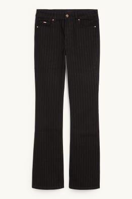 Bootcut Jeans - Mid Waist - Nadelstreifen