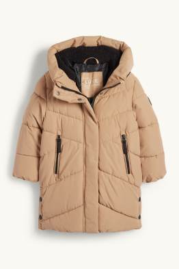 Jachetă matlasată cu glugă - rezistentă la apă