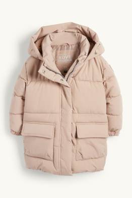 Jachetă matlasată cu glugă - rezistentă la apă