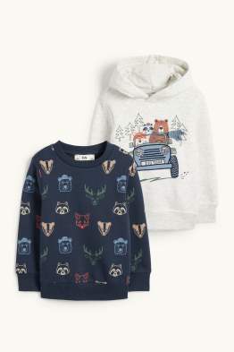 Multipack 2er - Waldtiere - Hoodie und Sweatshirt