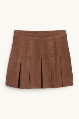 Manšestrová skládaná sukně