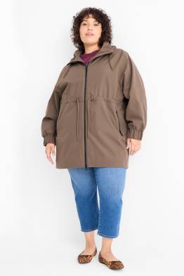 Regenmantel mit Kapuze - gefüttert - wasserdicht