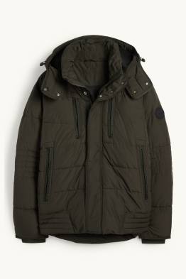 Quilted jacket with hood