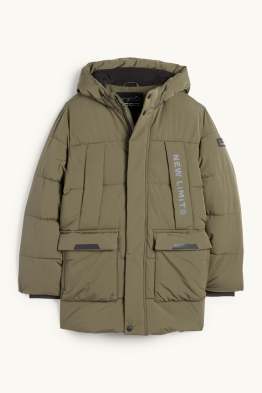 Kurtka pikowana z kapturem - hydrofobowa