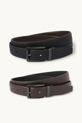 Cinturó reversible - pell sintètica