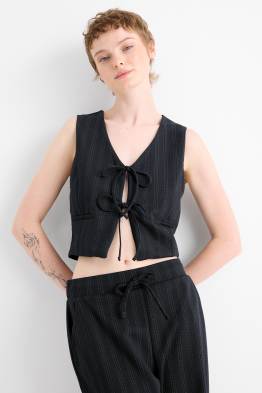 Weste - tailliert - Nadelstreifen