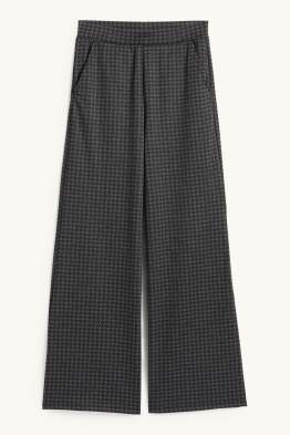 Broek van jersey - geruit