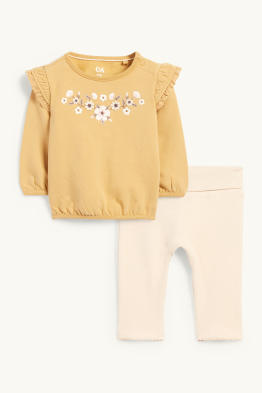 Blümchen - Baby-Outfit - 2 teilig