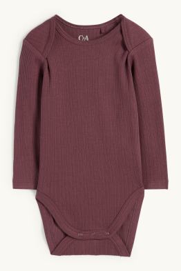 Body bébé - finition côtelée