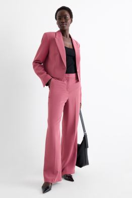 Business-Hose - Mid Waist - Wide Leg