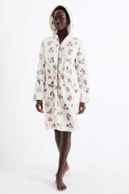 Župan s kapucí - s leopardím vzorem