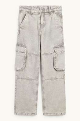 Cargo jeans - ciepłe dżinsy