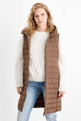 Steppweste mit Kapuze