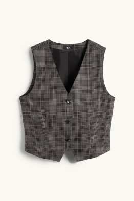 Weste - tailliert - kariert