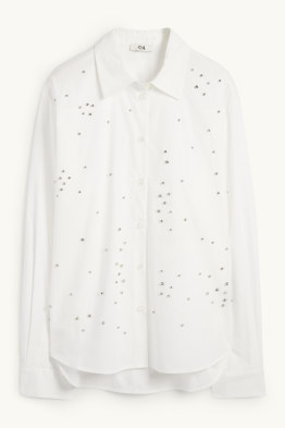 Bluse mit Strasssteinen