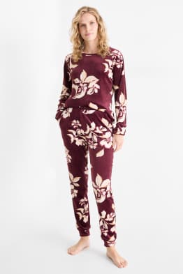 Winterpyjama - geblümt