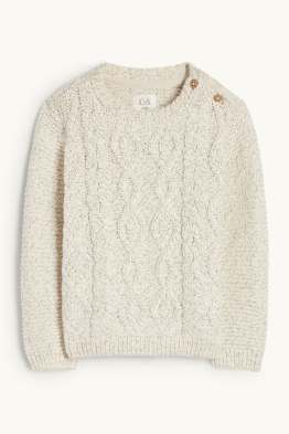 Baby jumper - cable knit pattern