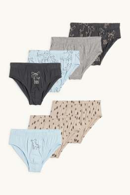 Multipack 7er - Wolf, Elch und Tannenbaum - Slip