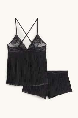 Plissee-Shorty-Pyjama
