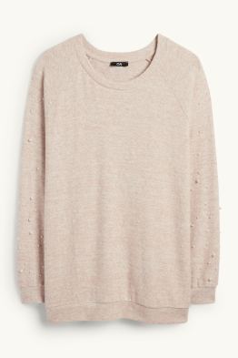 Sweatshirt mit Perlen
