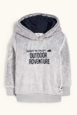 Sweat à capuche en imitation fourrure