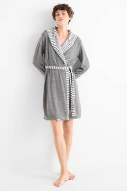 Frottee-Bademantel mit Kapuze