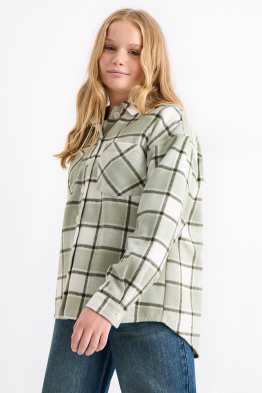 Flanelowa koszula - w kratę