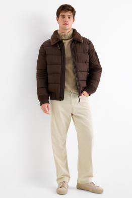 Sztruksowe spodnie - Relaxed Fit