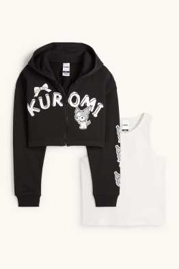 Kuromi - Set - Sweatjacke mit Kapuze und Top - 2 teilig