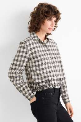 Flanellbluse - kariert