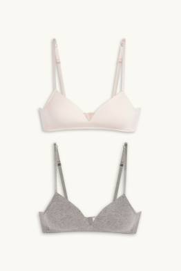 Multipack 2er - BH ohne Bügel - wattiert