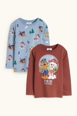 Pack de 2 - La Patrulla Canina - Chase, Marshall - camisetas de manga larga
