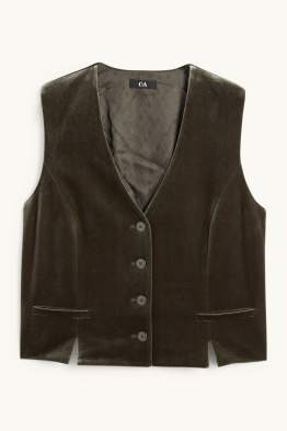 Gilet sans manches en velours - regular fit
