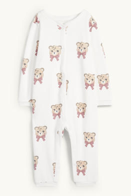 Leopard - Baby-Schlafanzug - plüschgefüttert