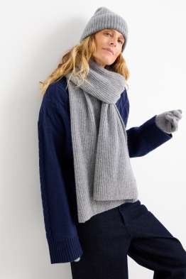 Beanie en cachemire - finition côtelée