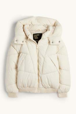 Steppjacke mit Kapuze - wasserabweisend