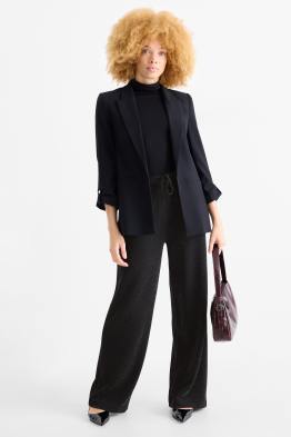 Jersey-Hose - High Waist - Wide Leg