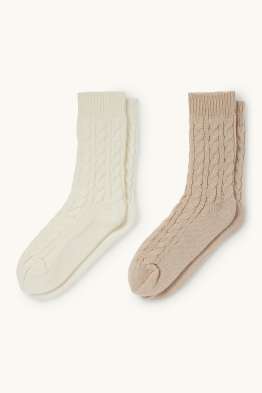 Multipack 2er - Socken - Zopfmuster