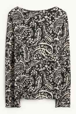 Langarmshirt - Regular Fit - gemustert