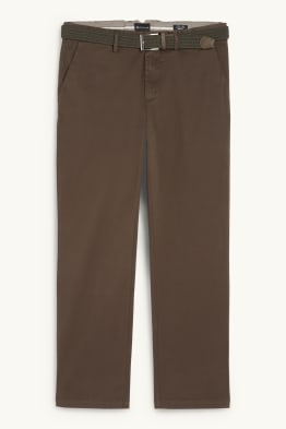 Kalhoty chino s páskem - regular fit